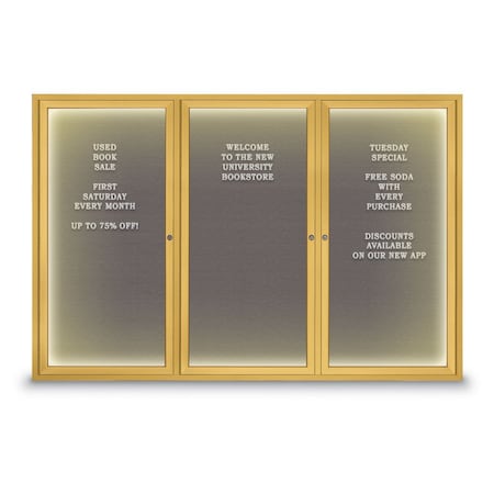 United Visual Products Indoor Enclosed Combo Board, 42"x32", Black Frame/Black Porcelain & Buff UVCB4232B-BLKPORC-BUFF